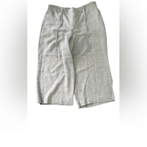 Lafayette 148 linen drawstring pants crop ankle length